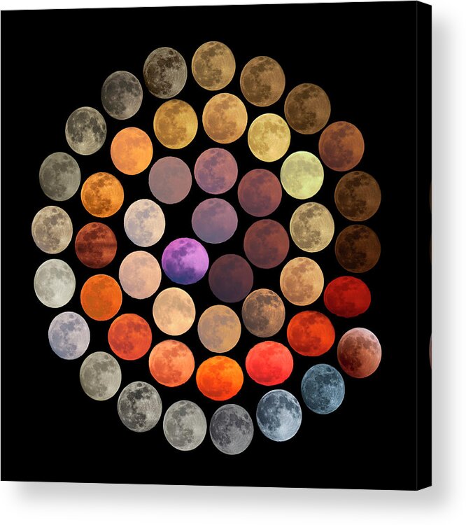 #faatoppicks Acrylic Print featuring the photograph Colors of the Moon by Marcella Giulia Pace