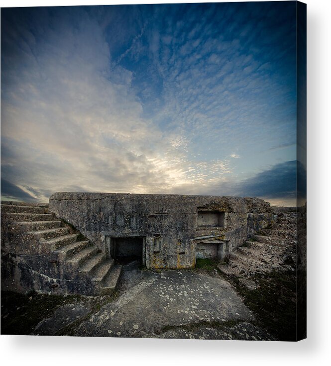 Tranquility Acrylic Print featuring the photograph Concrete Defence by s0ulsurfing - Jason Swain