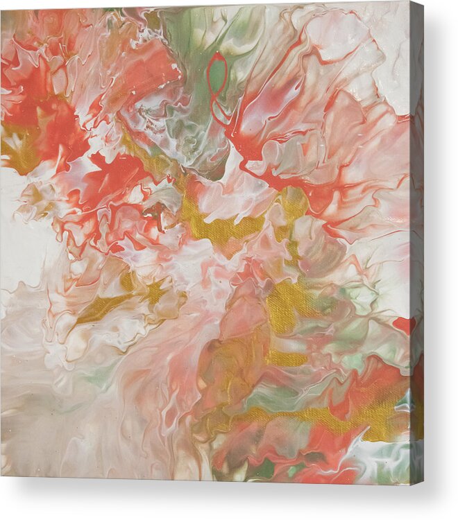 Coral Acrylic Print featuring the mixed media Coral 1 by Aimee Bruno