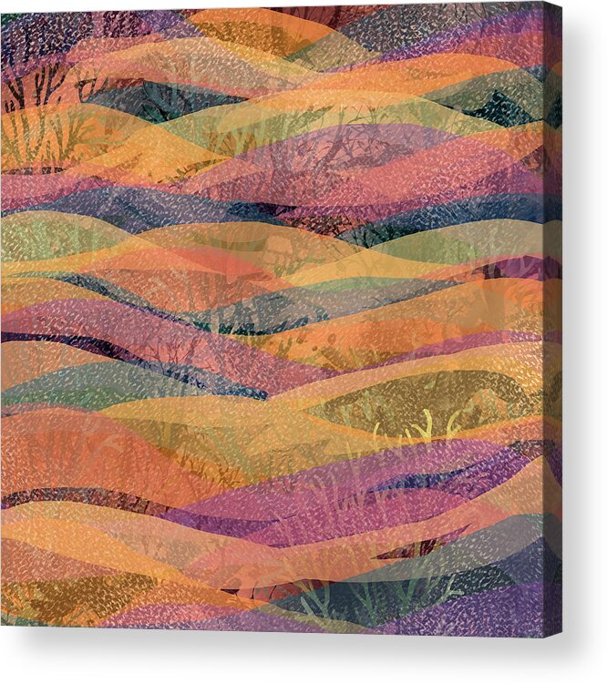 Coral Acrylic Print featuring the digital art Coral Waves by Sand And Chi