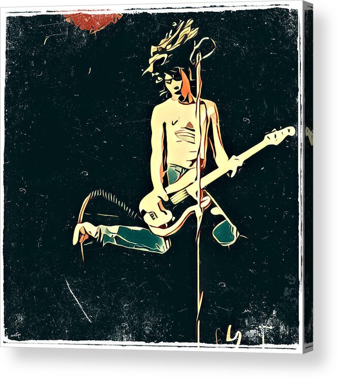 Ramones Acrylic Print featuring the digital art Cretin Hoppin by Christina Rick