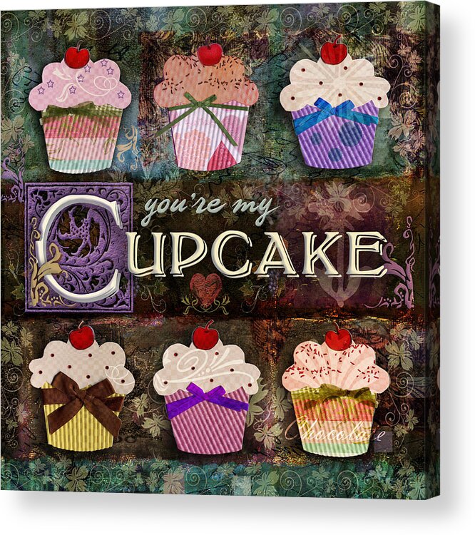 Cupcake Acrylic Print featuring the digital art Cupcake by Evie Cook