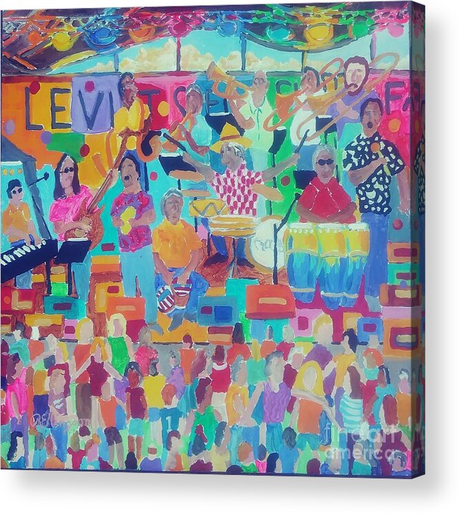 Levitt Acrylic Print featuring the painting Dance Band by Rodger Ellingson