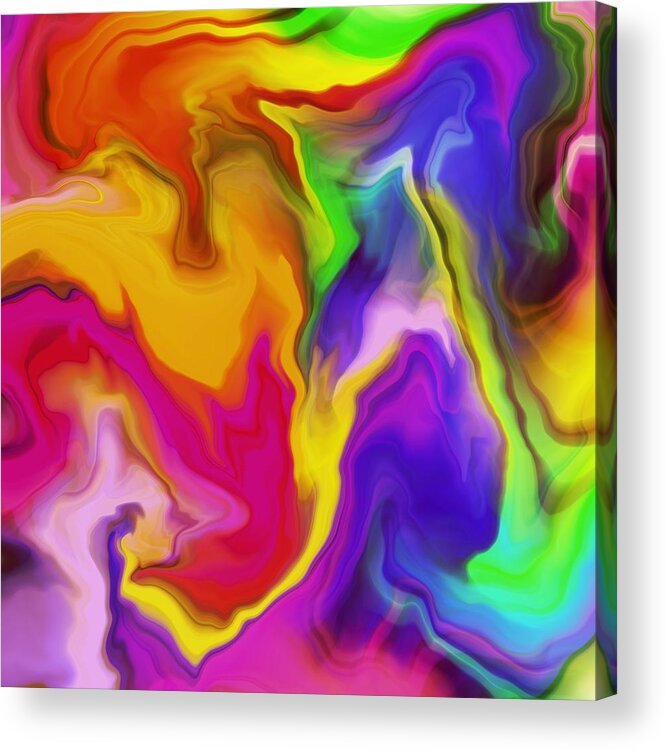 Abstract Acrylic Print featuring the digital art Pride by Nancy Levan