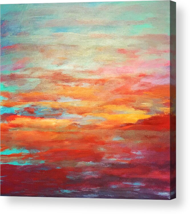 Sunrise Acrylic Print featuring the digital art Dawn's Early light by Linda Bailey