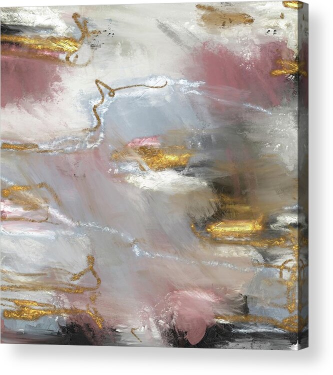 Painterly Acrylic Print featuring the painting Depth of puddles Painterly Abstract 2 by Itsonlythemoon