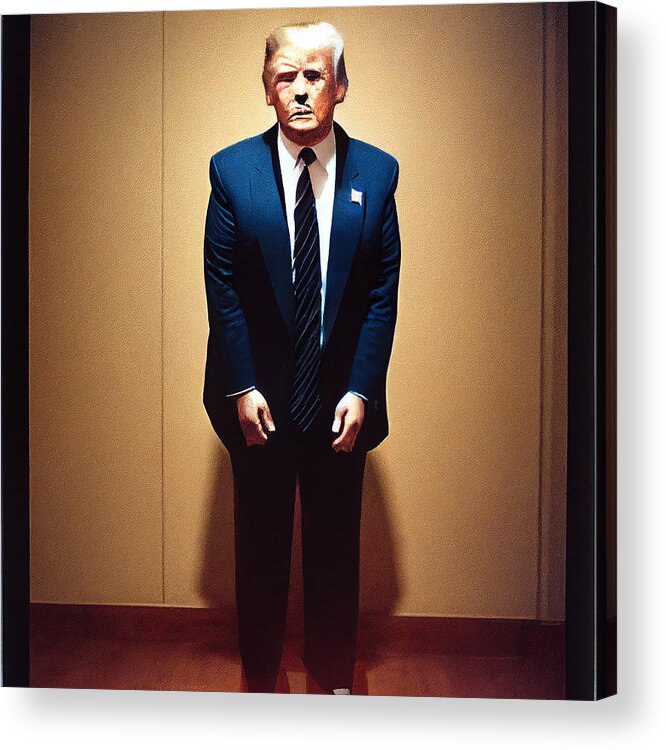 Fashion Acrylic Print featuring the painting Donald trump by Diane arbus 14f244db 145b 424d 8141 c4ace16fc1c4 by MotionAge Designs