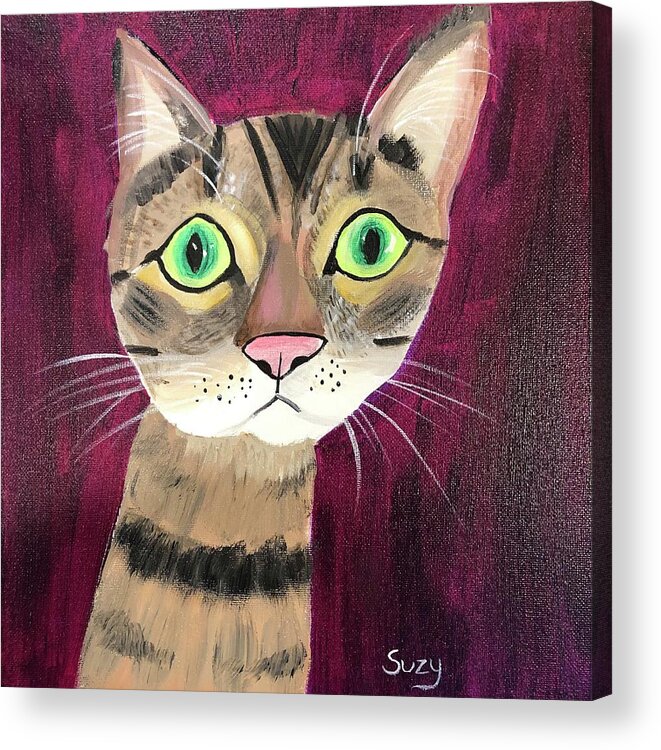 Suzymandelcanter Acrylic Print featuring the painting Dozo by Suzy Mandel-Canter