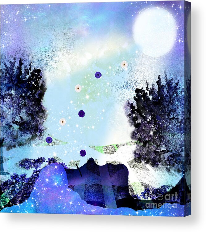 Dreaming Acrylic Print featuring the mixed media Dreaming Of Spring by Diamante Lavendar