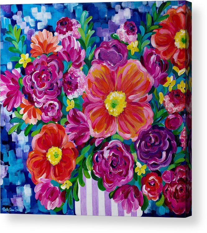 Flowers Acrylic Print featuring the painting Dreams of Spring by Beth Ann Scott