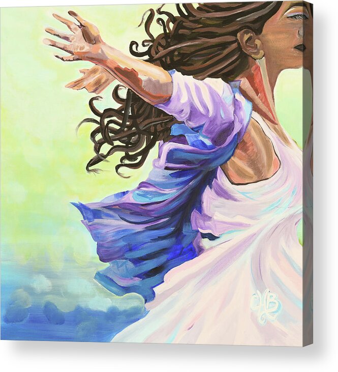 Peace Acrylic Print featuring the painting Drift by Chiquita Howard-Bostic