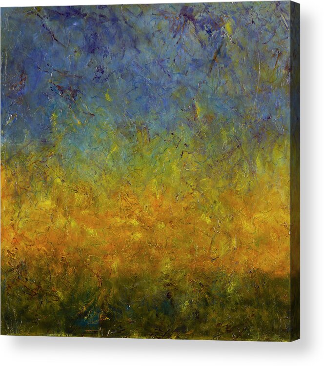 Earth Energy Is Painted With Layers Of Acrylic Paints And Glazes Acrylic Print featuring the painting Earth Energy by Chris Burton