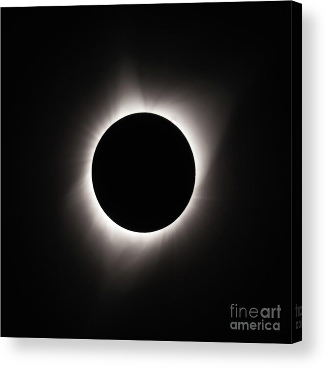 Astrophotography Acrylic Print featuring the photograph Eclipse Totality through a Solar Filter by Nancy Gleason