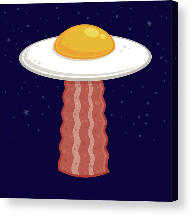 Egg Acrylic Print featuring the digital art Eggstraterrestrial by John Schwegel