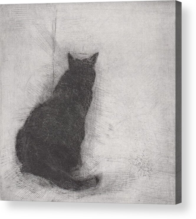 Cat Acrylic Print featuring the drawing Ellen Peabody Endicott - etching by David Ladmore