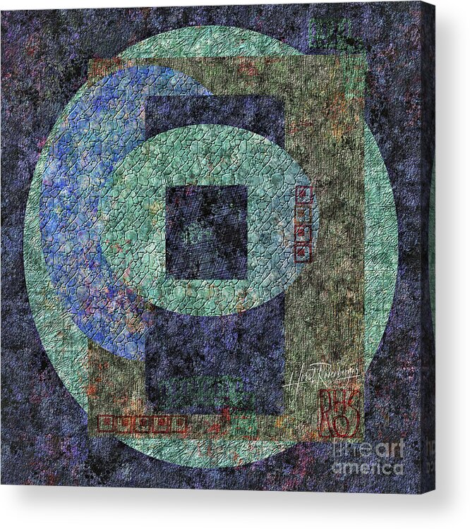 Abstract Acrylic Print featuring the painting Emotions Turn In A Circle by Horst Rosenberger