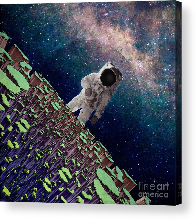 Space Acrylic Print featuring the digital art Exploring Space by Phil Perkins
