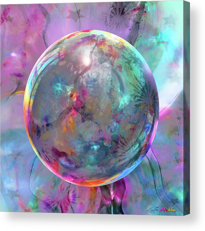 Candy Abstract Acrylic Print featuring the digital art Eye Candy by Robin Moline