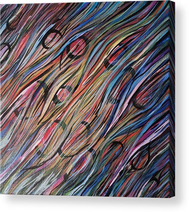 Wave Acrylic Print featuring the painting Eye of the Beholder by Jackie Ryan
