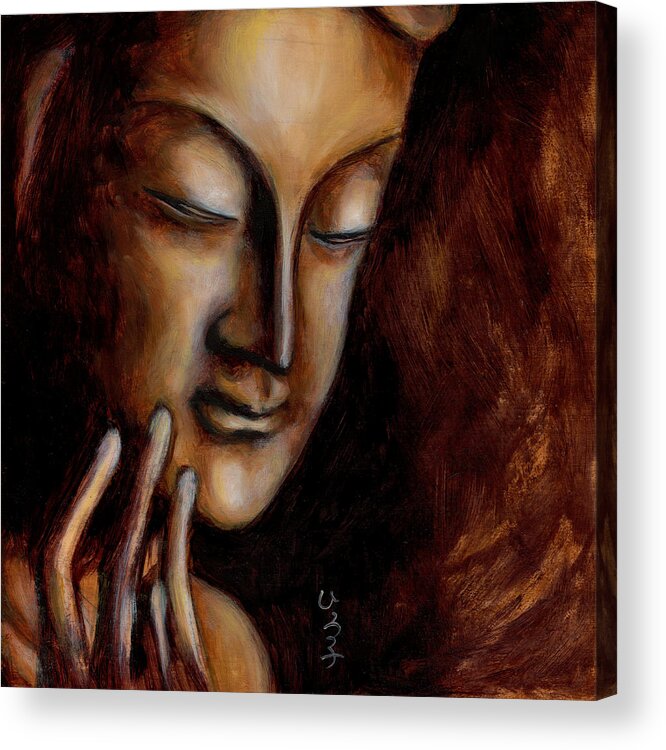 Zen Acrylic Print featuring the painting Face of Mercy No.1 by Hiroko Sakai