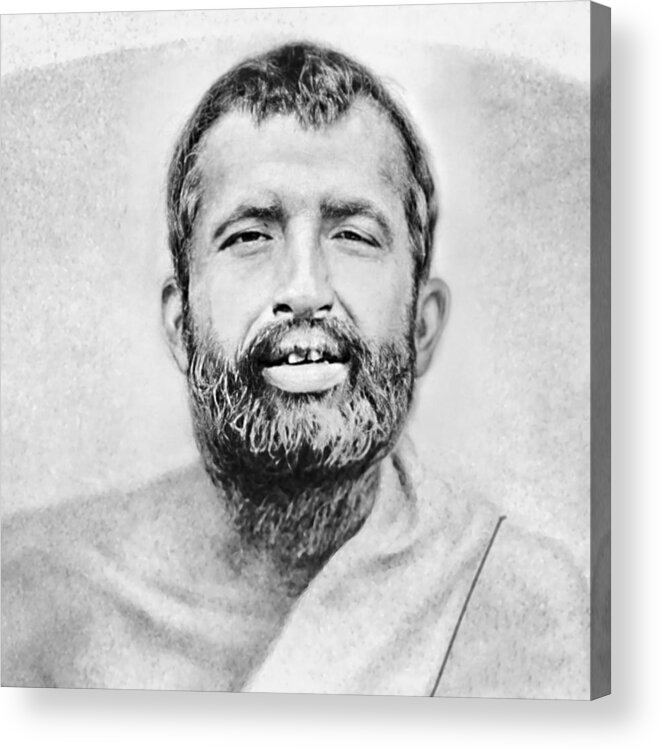 Ramakrishna Acrylic Print featuring the photograph Face of Sri Ramakrishna by Bavanath Chatterjee