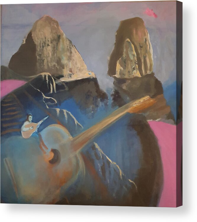 Guitars Acrylic Print featuring the painting Faraglioni Serenade by Enrico Garff