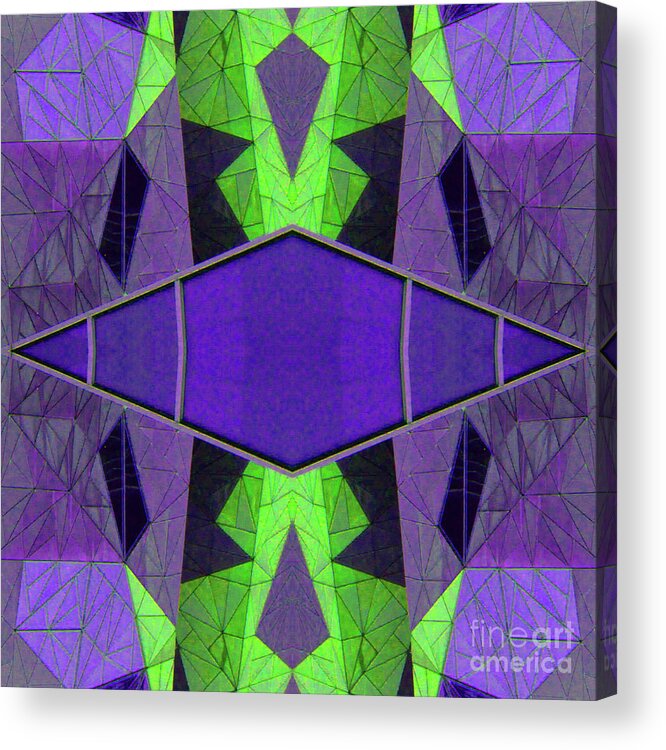 Abstract Acrylic Print featuring the photograph Federation Square Abstract 7 by Randall Weidner