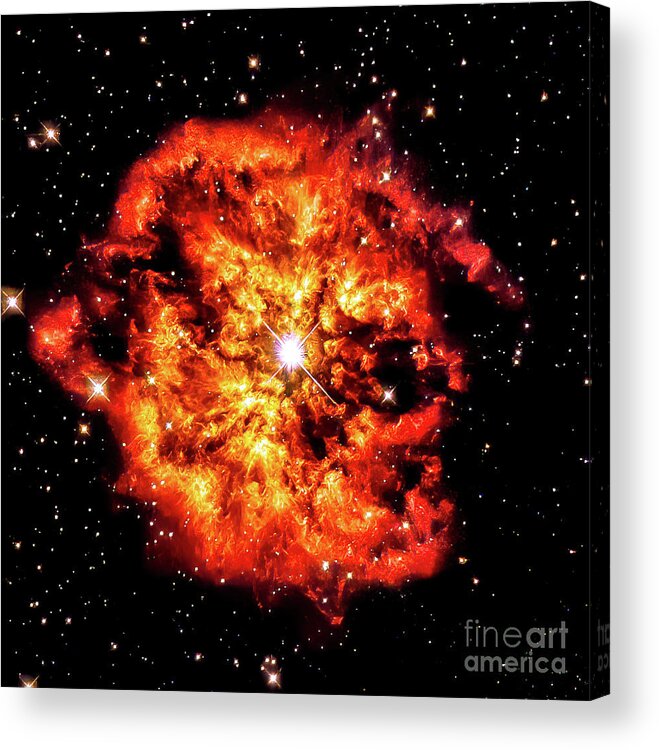 Astronomy Acrylic Print featuring the photograph Fiery Nebula M1-67 by M G Whittingham