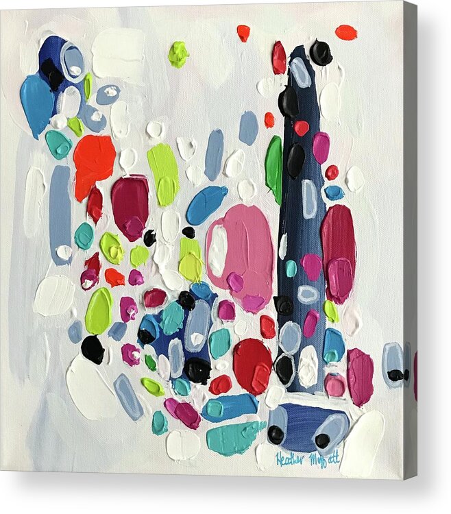 Abstract Art Acrylic Print featuring the painting Finding Space by Heather Moffatt