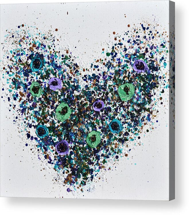 Heart Acrylic Print featuring the painting Flamboyant Heart by Amanda Dagg