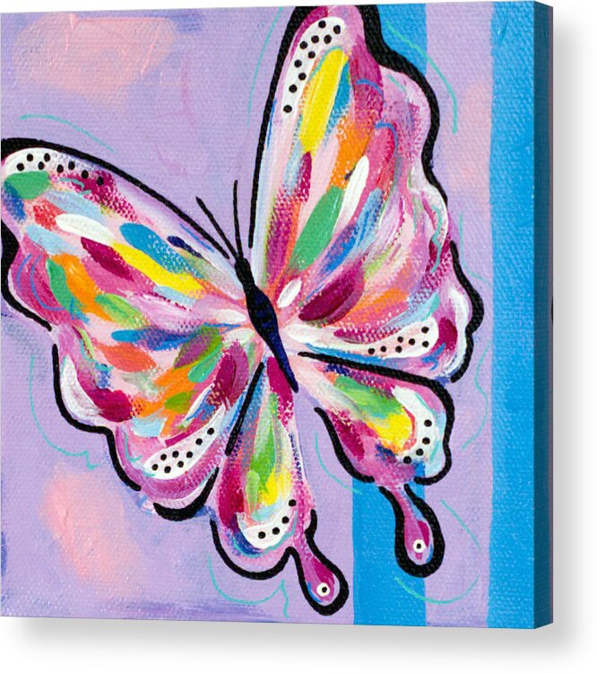 Butterfly Acrylic Print featuring the painting Fleeting Memory by Beth Ann Scott