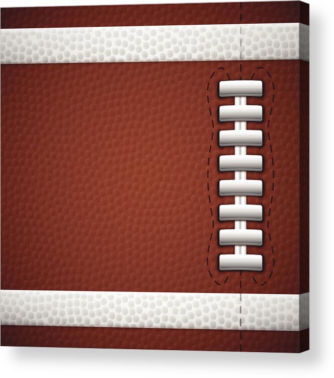 Recreational Pursuit Acrylic Print featuring the drawing Football Texture Background by Filo