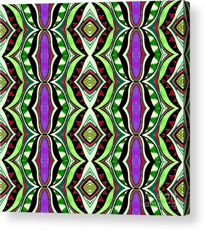 Forming New Patterns 3 By Helena Tiainen Acrylic Print featuring the digital art Forming New Patterns 3 by Helena Tiainen