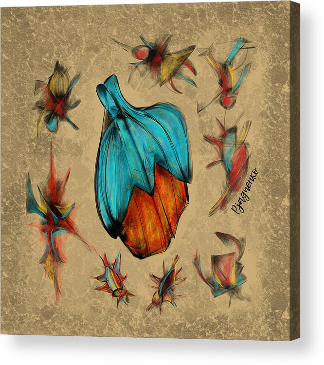 Fruit Acrylic Print featuring the digital art Fruit #12 by Ljev Rjadcenko