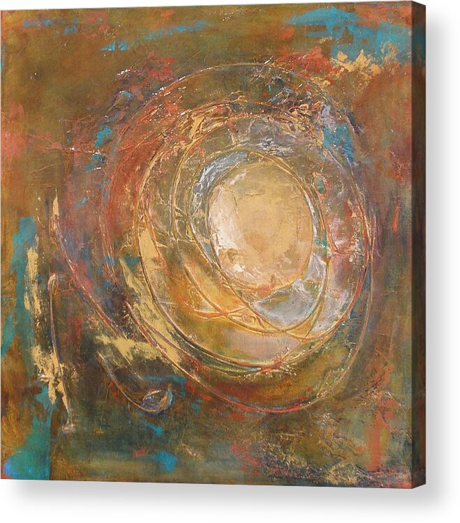 Abstract Spiral Acrylic Print featuring the painting Galaxy by Valerie Greene