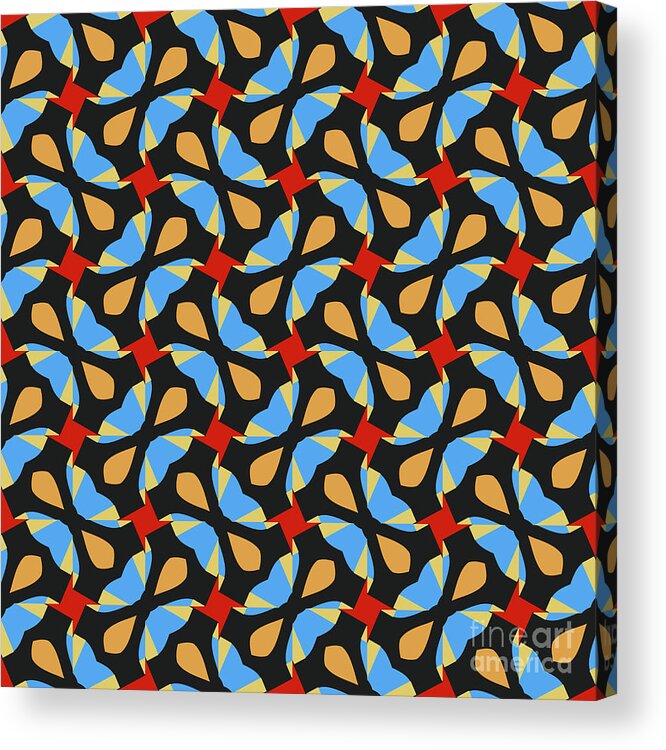 Pattern Acrylic Print featuring the digital art Geometric Pattern 2237a by Philip Preston