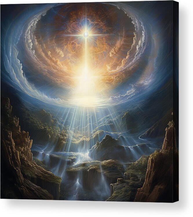 God Acrylic Print featuring the painting God is Light by Lourry Legarde