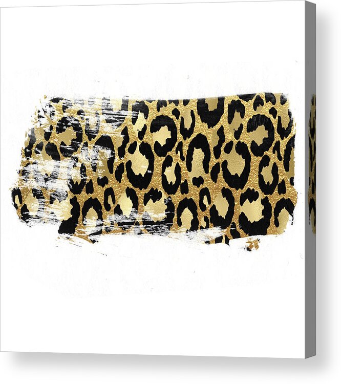 Gold Acrylic Print featuring the photograph Gold Leopard Fur Pattern by Carrie Ann Grippo-Pike