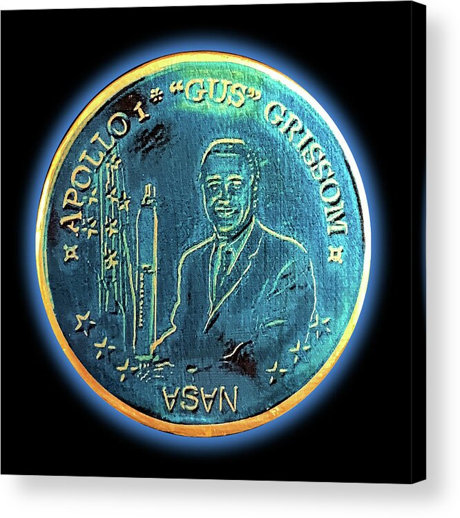 Wunderle Acrylic Print featuring the mixed media Gus Grissom V1A by Wunderle