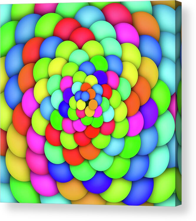 Balls Acrylic Print featuring the digital art Happy Colorful Balls 01 by Matthias Hauser