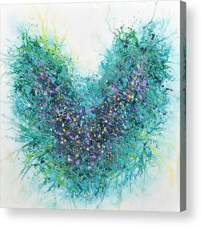 Heart Acrylic Print featuring the painting Heart awakening by Amanda Dagg