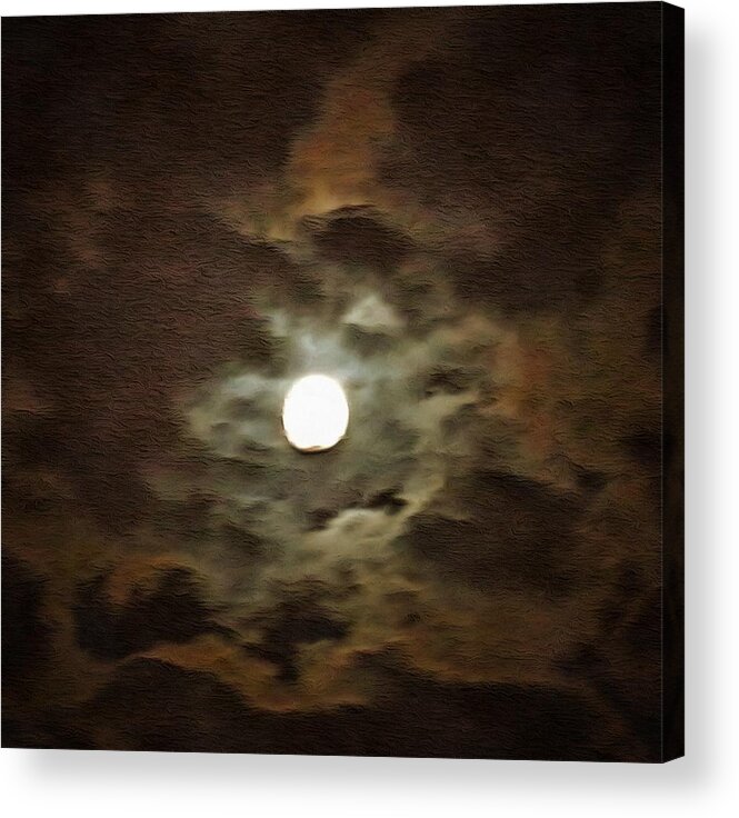  Acrylic Print featuring the mixed media Hole in the Clouds by Christopher Reed