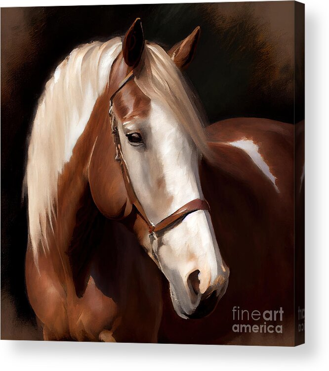 Horse Acrylic Print featuring the digital art Horse Design Series 1109c by Carlos Diaz