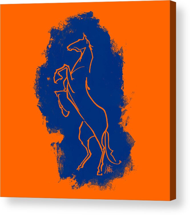 Horse Acrylic Print featuring the drawing Horse Gesture Sketch by John LaFree