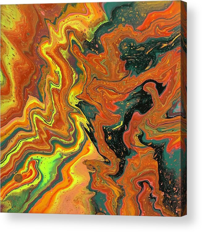 Trippy Acrylic Print featuring the painting Hybrid by Nicole DiCicco