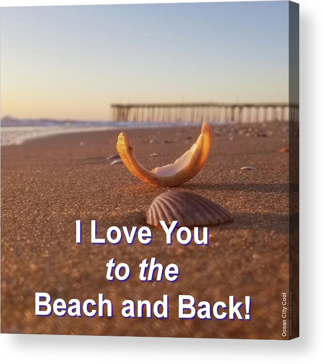 Beach Acrylic Print featuring the photograph I Love You to the Beach and Back by Robert Banach