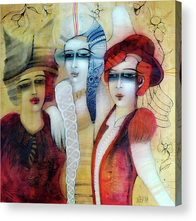 Albena Acrylic Print featuring the painting Interlude by Albena Vatcheva