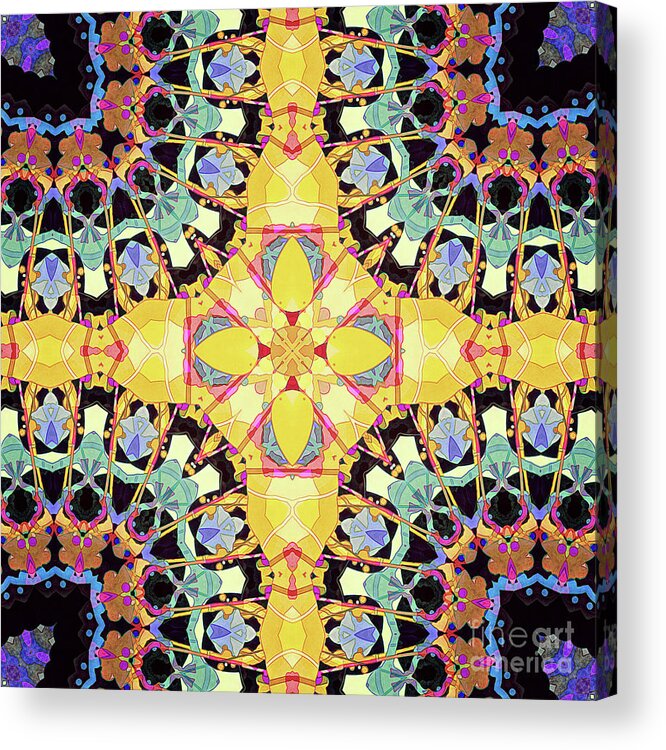 Pattern Acrylic Print featuring the digital art Intricate Abstract Pattern by Phil Perkins