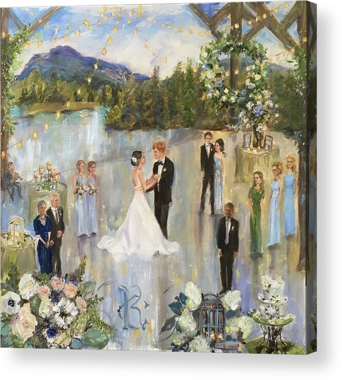  Acrylic Print featuring the painting Johnson Wedding by Ann Bailey
