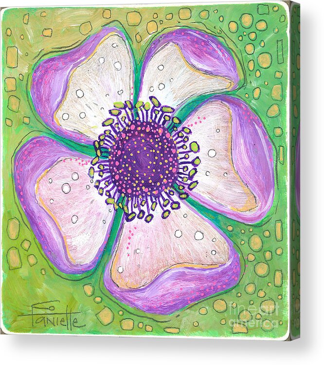 Flower Painting Acrylic Print featuring the painting Kindness by Tanielle Childers